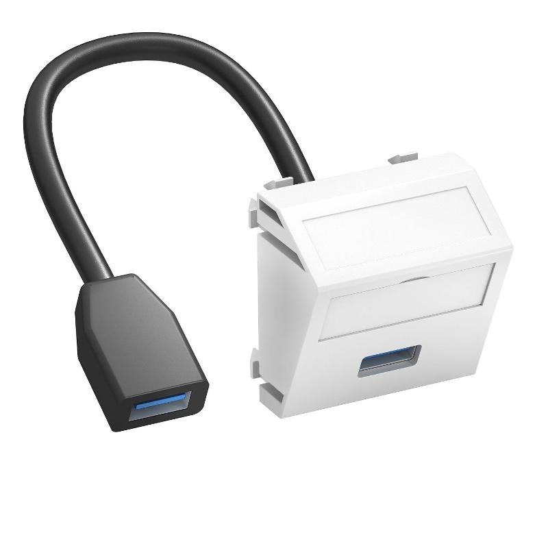 Мультимедийная рамка USB 3.0 A-A Modul45 (белый) (MTS-U3A F RW1)