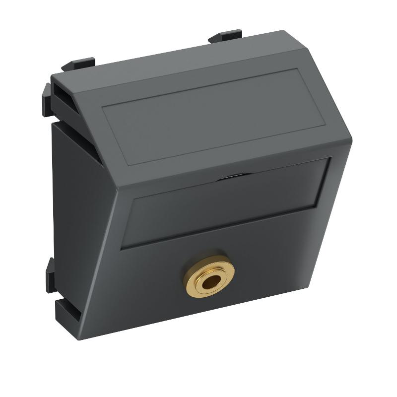 Мультимедийная рамка Audio-Klinke Modul45 (черный) (MTS-MK L SWGR1)