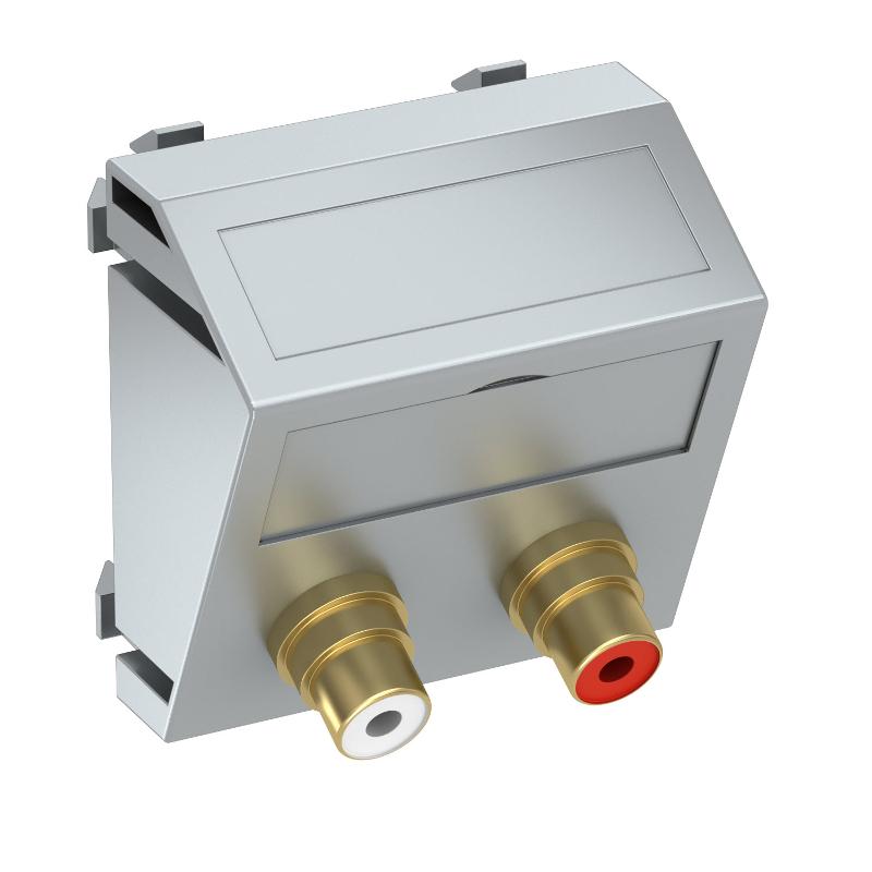 Мультимедийная рамка Audio-Cinch Modul45 (серебристый) (MTS-2R L AL1)