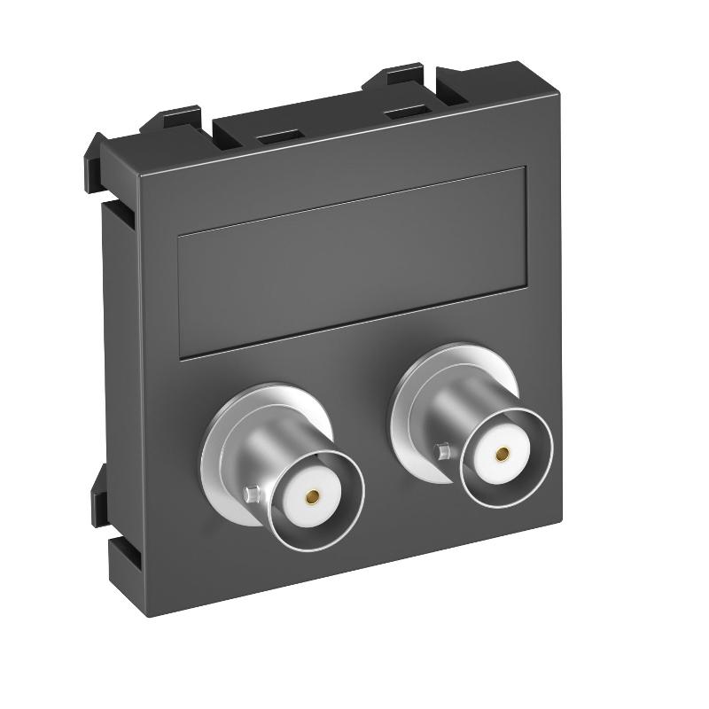 Мультимедийная рамка Audio-BNC Modul45 (черный) (MTG-2BC F SWGR1)