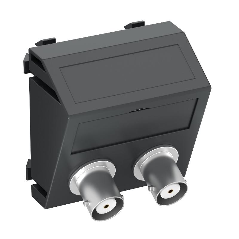 Мультимедийная рамка Audio-BNC Modul45 (черный) (MTS-2BC F SWGR1)