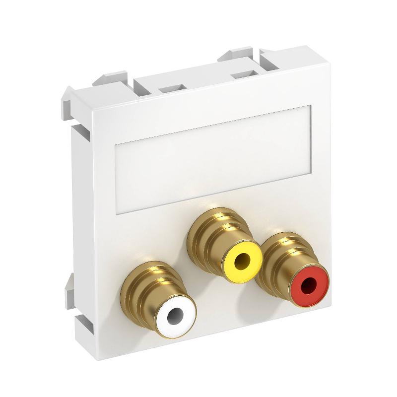 Мультимедийная рамка Audio-Video Modul45 (белый) (MTG-12R L RW1)