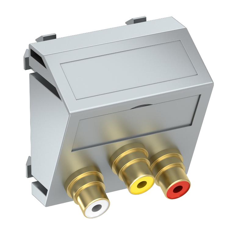Мультимедийная рамка Audio-Video Modul45 (серебристый) (MTS-12R L AL1)