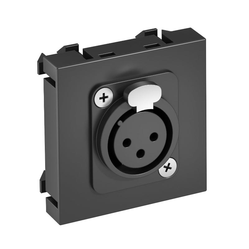 Мультимедийная рамка XLR Modul45 (черный) (MTG-X3F L SWGR1)