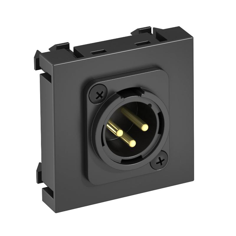 Мультимедийная рамка XLR Modul45 (черный) (MTG-X3M S SWGR1)