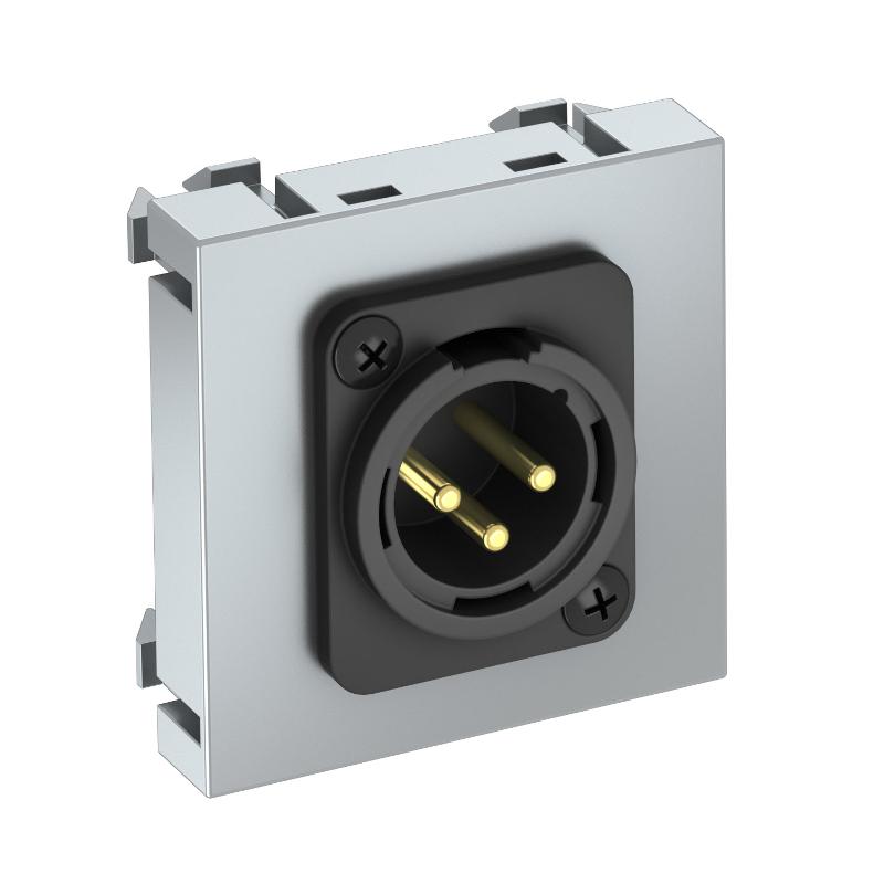 Мультимедийная рамка XLR Modul45 (серебристый) (MTG-X3M S AL1)