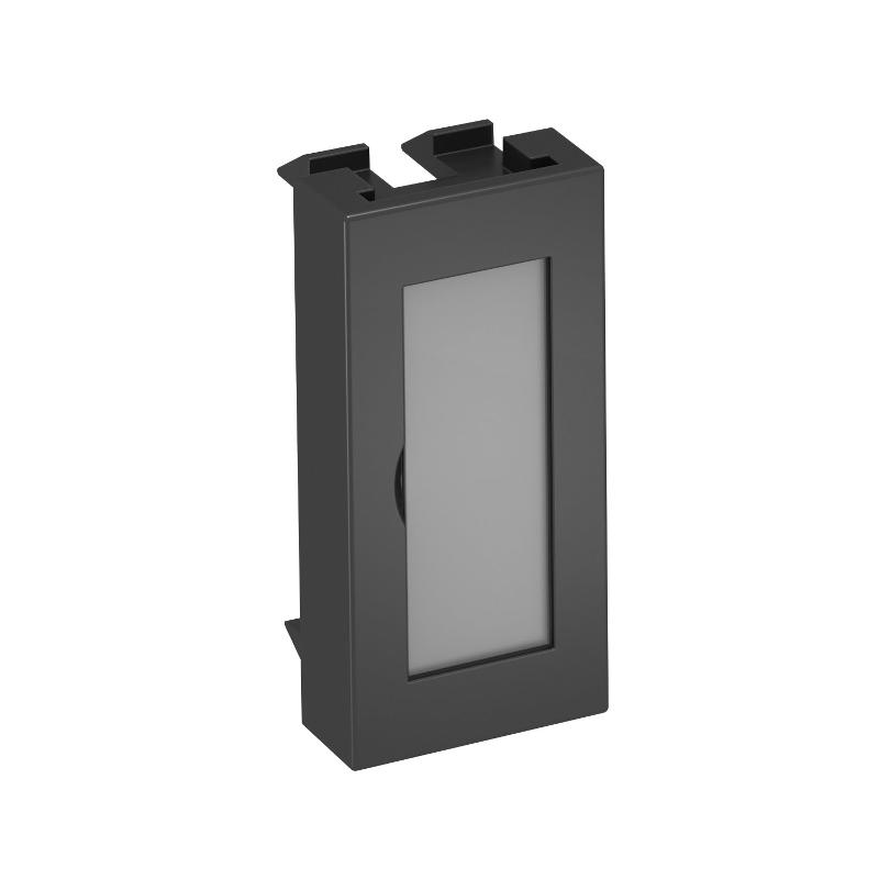 Заглушка с полем для маркировки Modul45 45x22,5 мм (черный) (ADP-BF SWGR0.5)