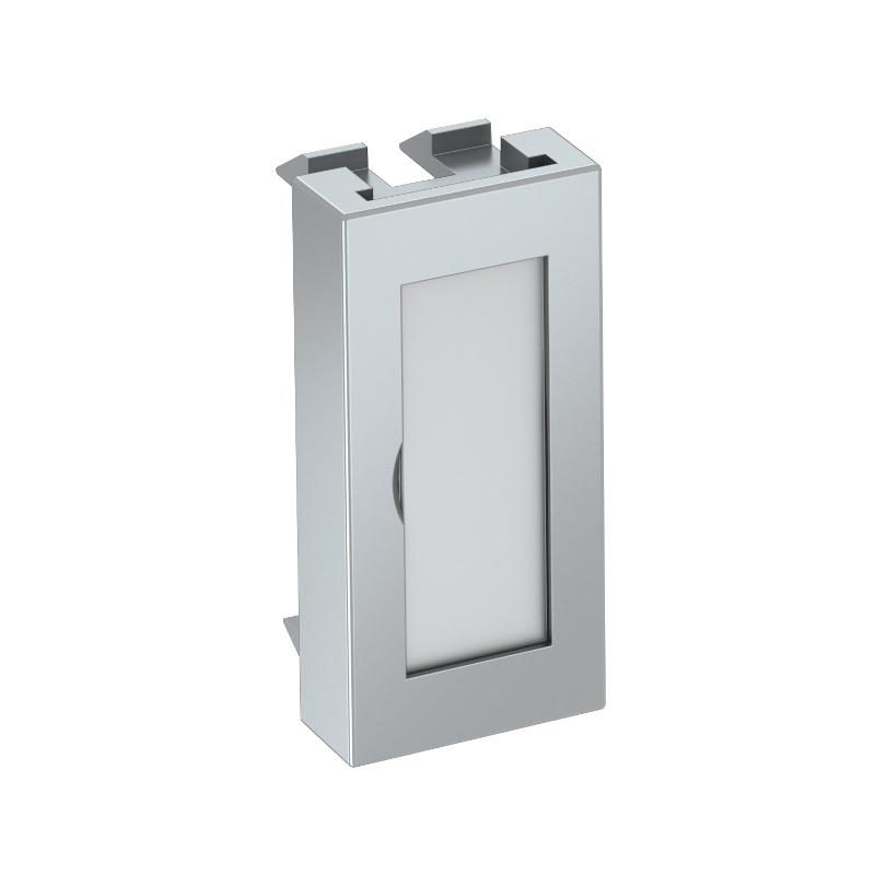 Заглушка с полем для маркировки Modul45 45x22,5 мм (серебристый) (ADP-BF AL0.5)