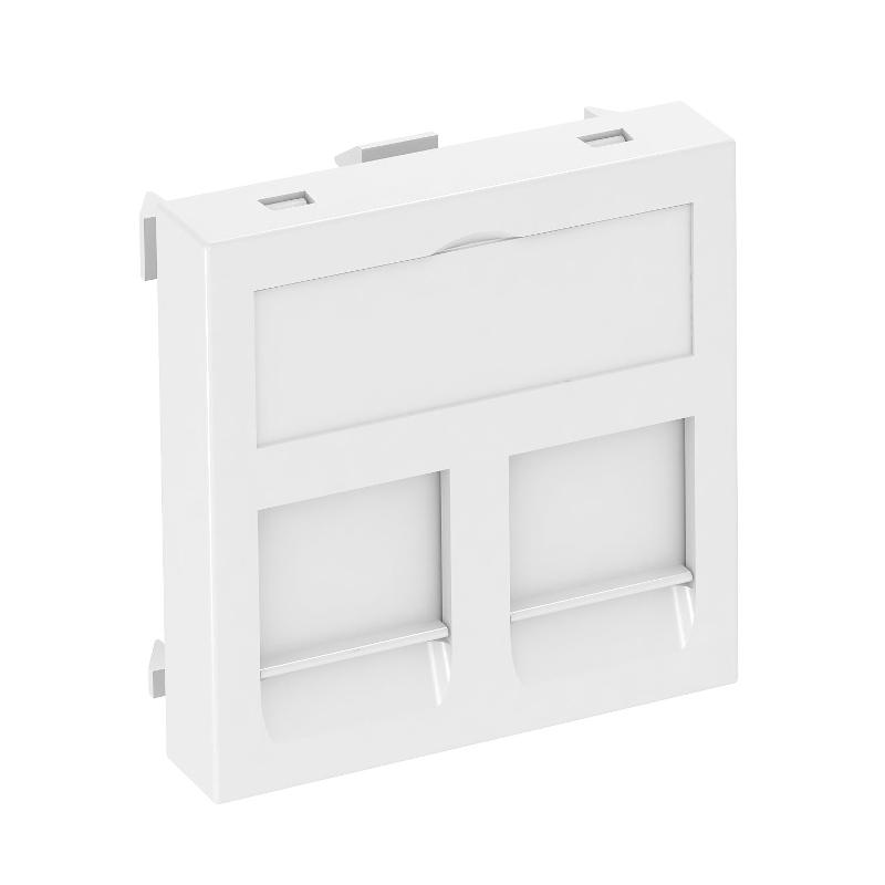 Корпус компьютерной розетки Modul45 тип С (прямой) 45x45 мм (белый) (DTG-2C RW1)