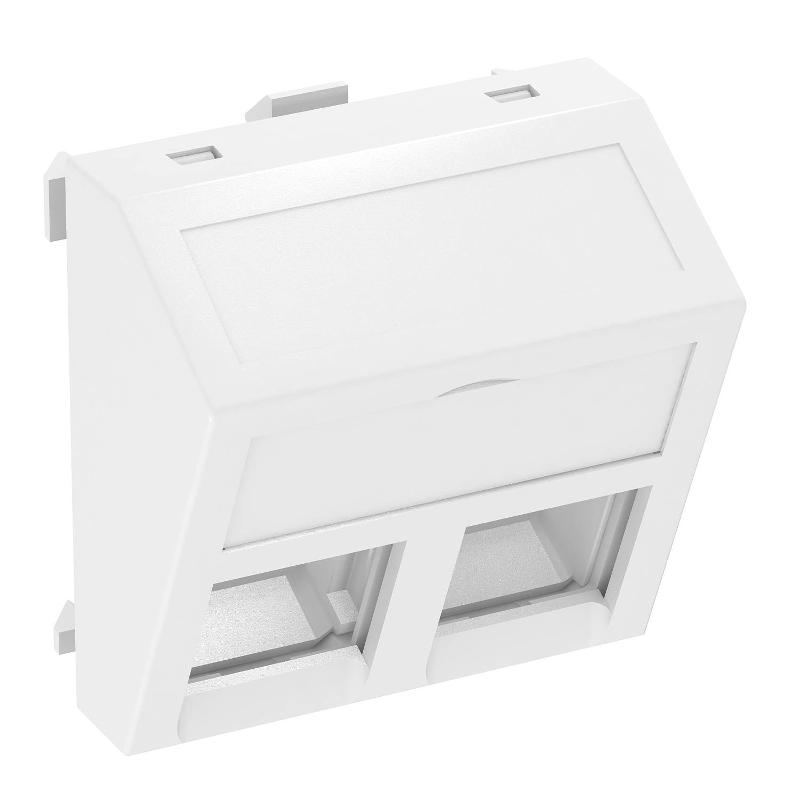 Корпус компьютерной розетки Modul45 тип C (наклонный) 45x45 мм (белый) (DTS-02C RW1)