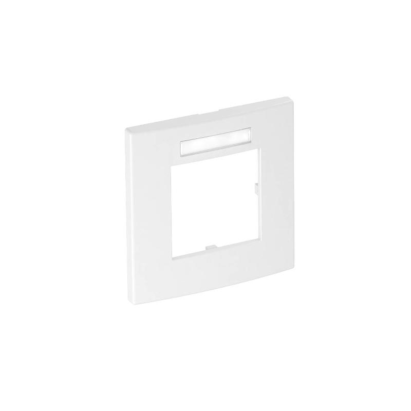 Рамка одинарная Modul45 (с полем д/маркировки,вертик.,84x84 мм,белый) (AR45-BSF1 RW)