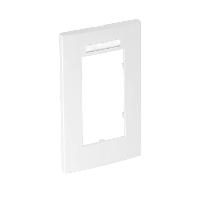 Рамка двойная Modul45 (с полем д/маркировки,вертик.,84x140 мм,белый) (AR45-BSF2 RW)