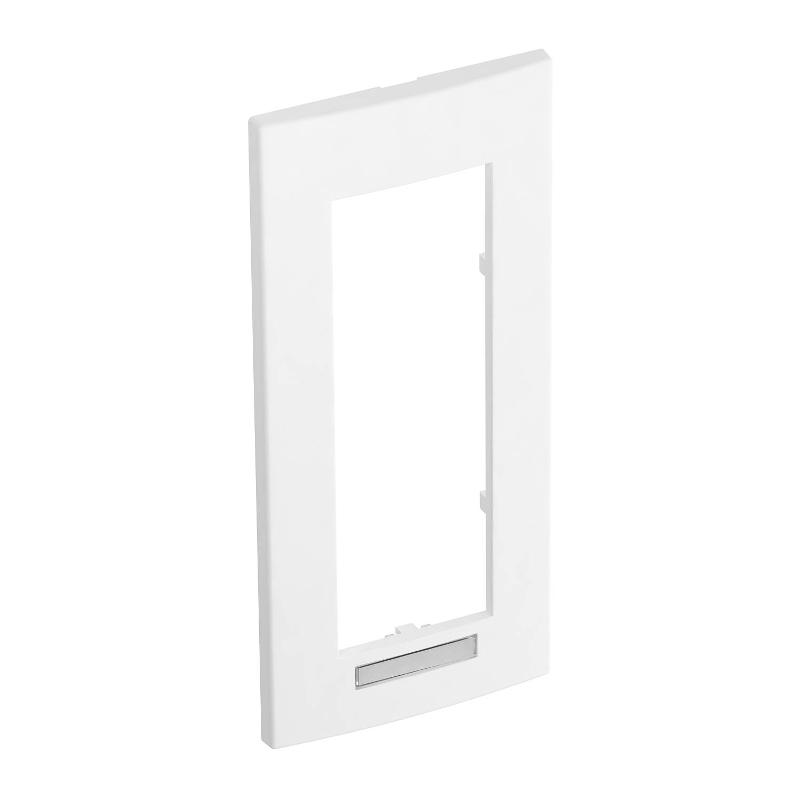 Рамка тройная Modul45 (с полем д/маркировки.,вертик.,84x185 мм,белый) (AR45-BSF3 RW)