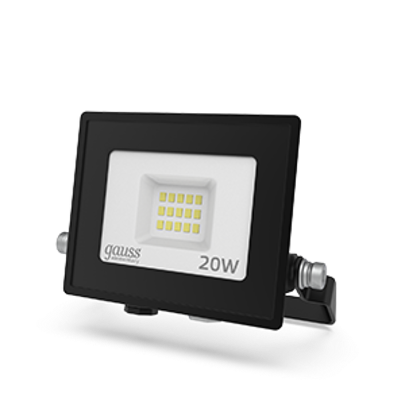 Прожектор светодиодный Elementary 20W 1320lm IP65 6500К черный ПРОМО 1/20