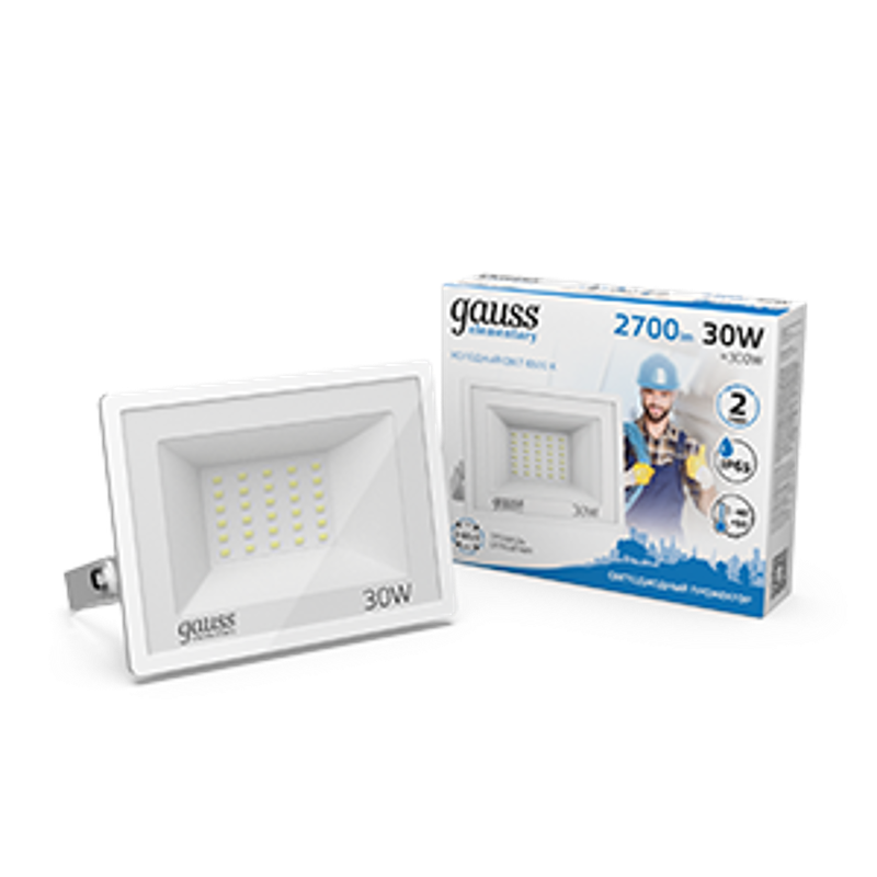 Прожектор светодиодный LED 30W 2100lm IP65 6500К белый