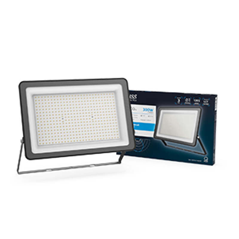 Прожектор светодиодный Qplus 300W 36000lm 6500K 175-265V IP65 черный LED 1/2