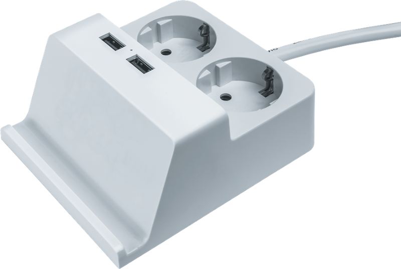 Удлинитель 61 457 NPE-USB03-02-150-E-3X1с/з 2 гн.1.5м USB2.1A