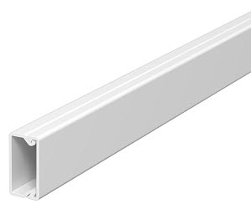 Мини-канал WDK с крышкой 10x20x2000 мм (высота борта 10,5 мм, крышка 20 мм) ПВХ белый RAL 9010