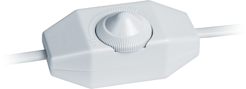 Шнур NPS-FS02-170-2x0.5-WH 1.7 м с диммируемым выкл. белый
