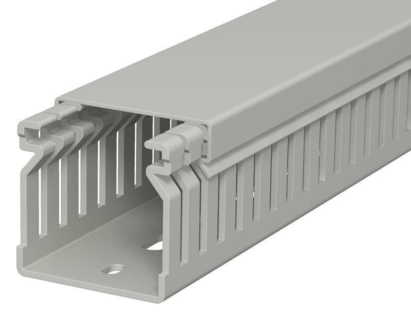 Распределительный кабельный канал LK4 40x40x2000 мм (ПВХ,серый) (LK4 40040)