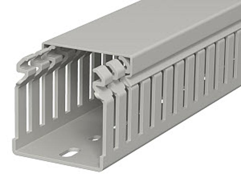 Распределительный кабельный канал LKV 50x50x2000 мм (ПВХ,серый) (LKV 50050)