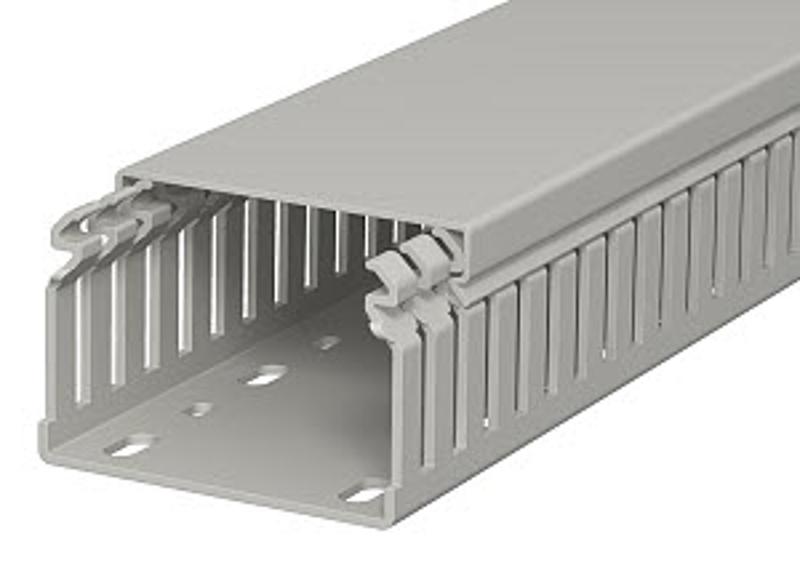 Кабель-канал перфорированный LKV 50x75x2000 мм ПВХ серый RAL7030