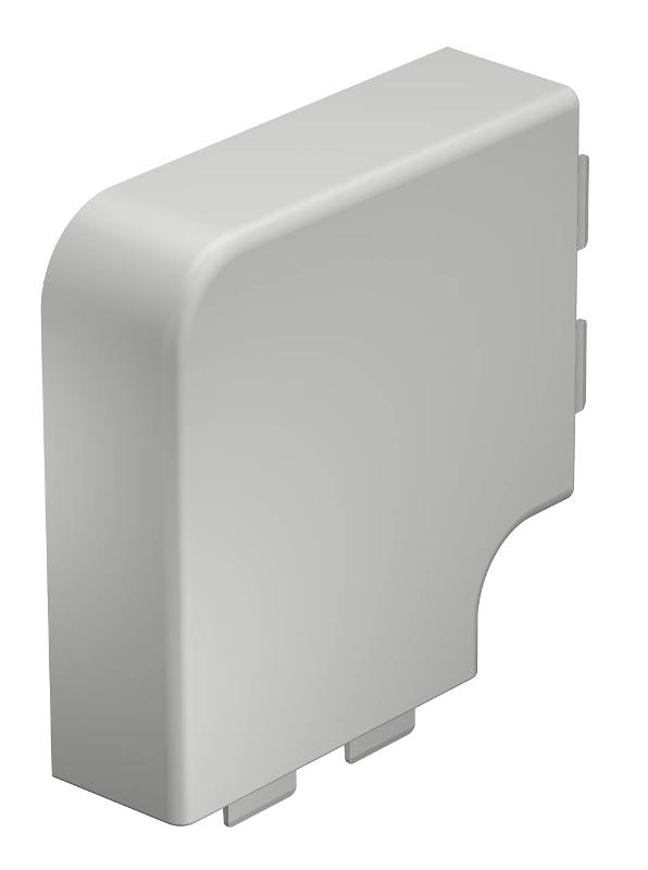 Крышка плоского угла кабельного канала WDK 40x110 мм (ПВХ,светло-серый) (WDK HF40110LGR)
