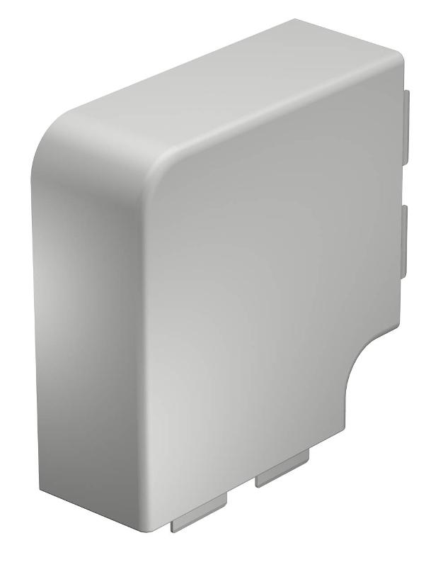 Крышка плоского угла кабельного канала WDK 60x130 мм (ПВХ,светло-серый) (WDK HF60130LGR)