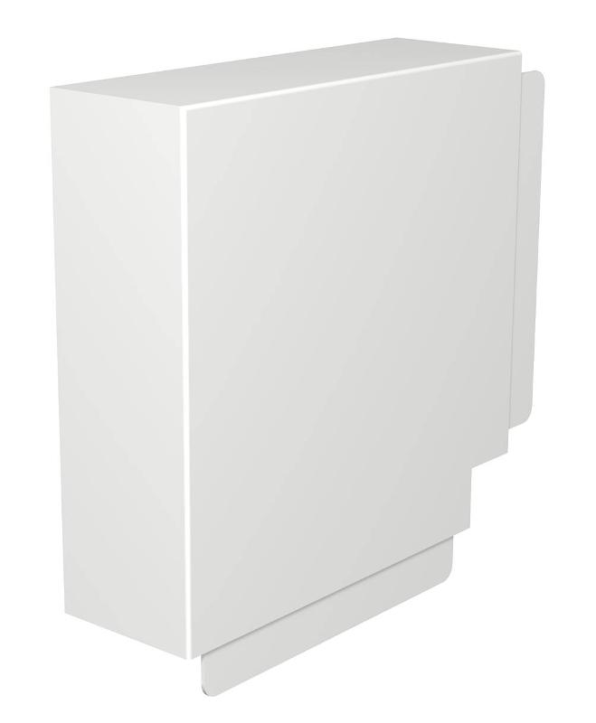 Крышка плоского угла кабельного канала WDK 80x210 мм (ПВХ,светло-серый) (WDK HF80210LGR)