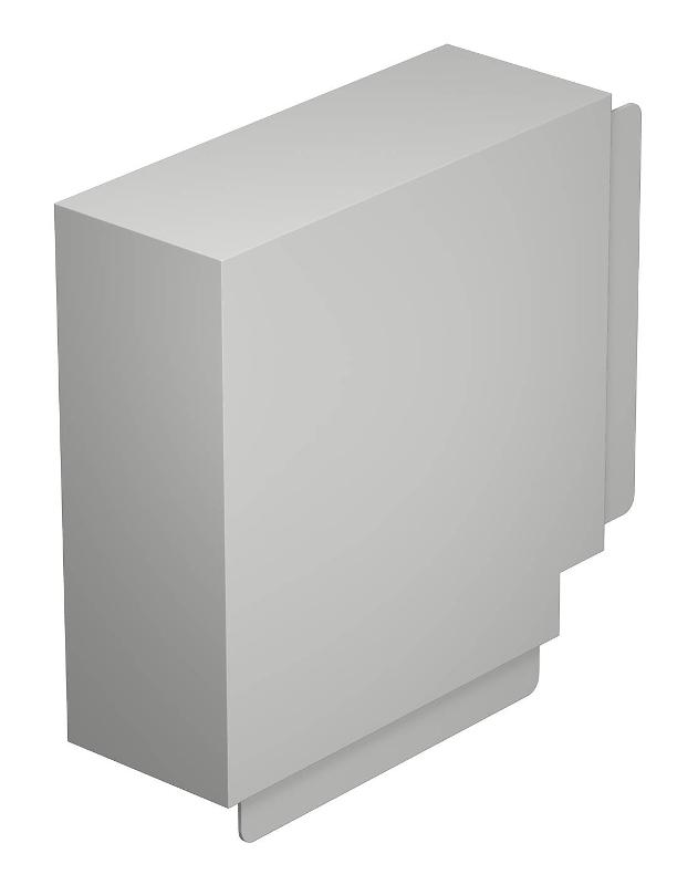 Крышка плоского угла кабельного канала WDK 100x230 мм (ПВХ,светло-серый) (WDK HF100230LGR)