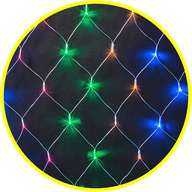 Гирлянда световая  NGF-N01-240RGBY-12-2x1.5m-230-TR-IP44