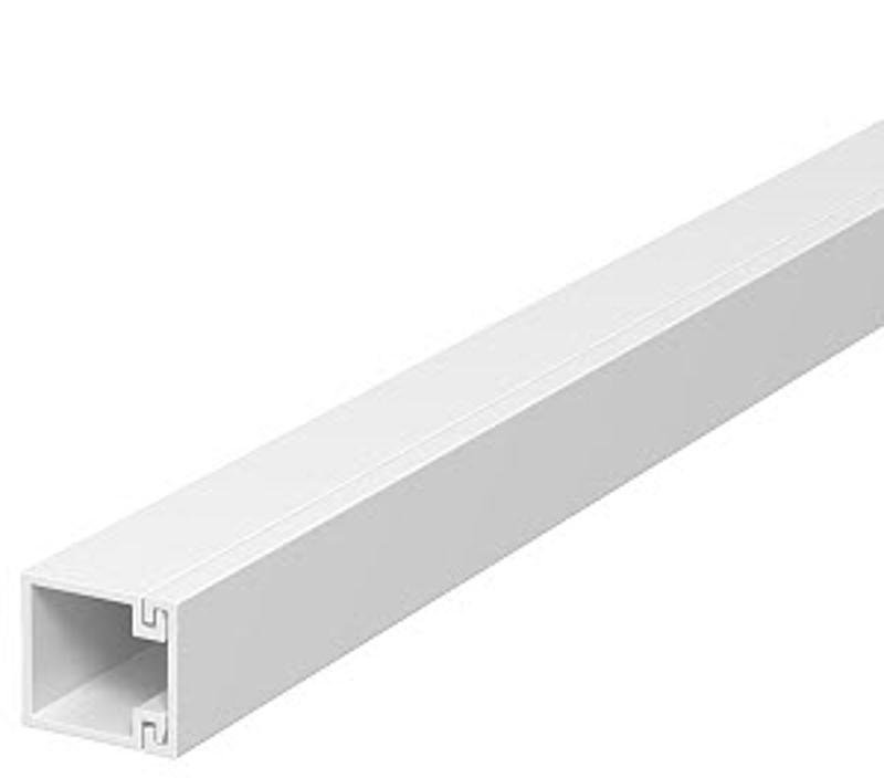 Мини-канал WDK с крышкой 15x15x2000 мм (высота борта 15 мм, крышка 15 мм) ПВХ белый RAL 9010