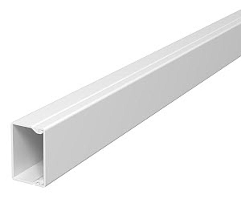 Мини-канал WDK с крышкой 40x40x2000 мм (высота борта 40 мм, крышка 40 мм) ПВХ белый RAL 9010