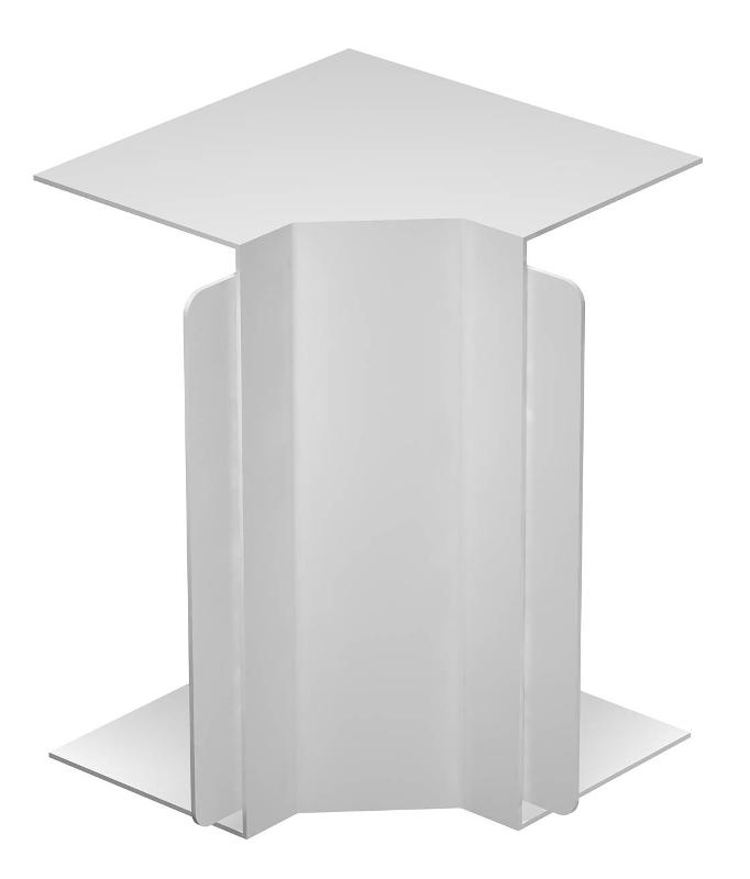 Крышка внутреннего угла кабельного канала WDK 100x230 мм (ПВХ,белый) (WDK HI100230RW)