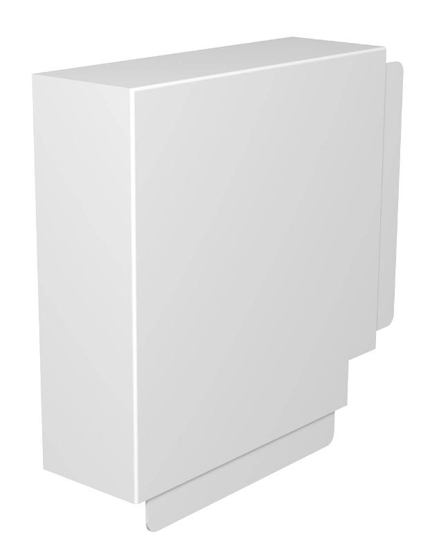 Крышка плоского угла кабельного канала WDK 80x210 мм (ПВХ,белый) (WDK HF80210RW)