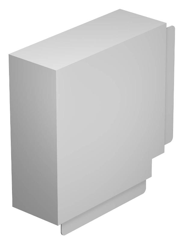Крышка плоского угла кабельного канала WDK 100x230 мм (ПВХ,белый) (WDK HF100230RW)