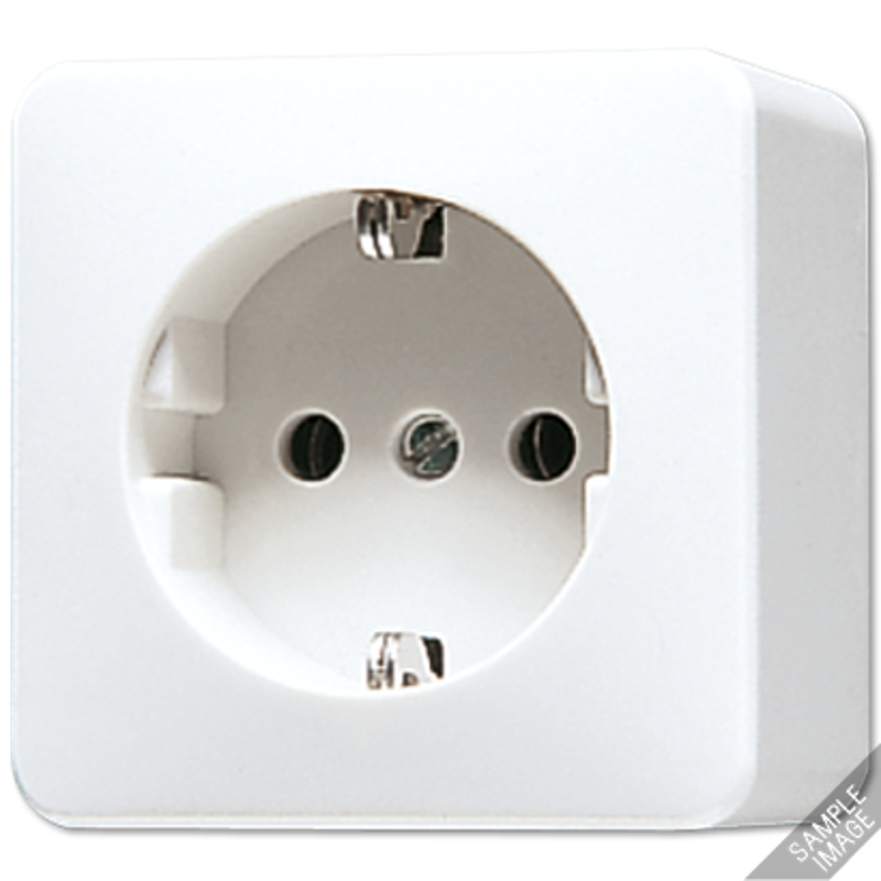 Штепсельная розетка SCHUKO для накладного монтажа 16A 250V ~ ; слоновая кость