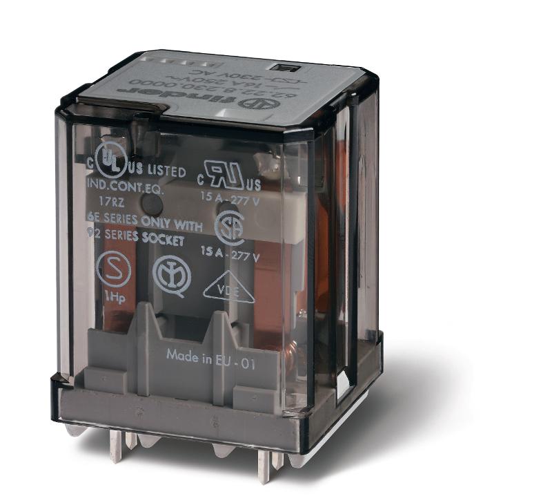Силовое электромеханическое реле; монтаж на печатную плату; 3NO 16A; контакты AgCdO (зазор ? 3мм); катушка 125В DC