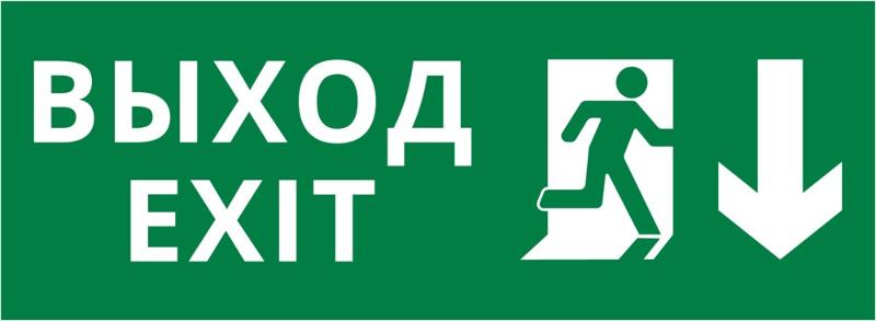 Пиктограмма ДСО-101-IP20 "Выход Фигура - вниз 1"