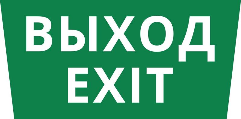 Пиктограмма ДСО-101-IP65 "Выход Exit"