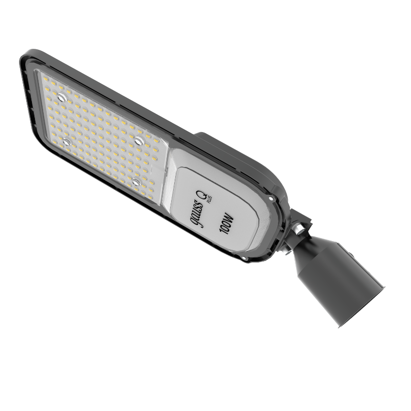 Светильник светодиодный консольный уличный Qplus 100W 12000lm 5000K 120-260V IP65 455*180*49мм черный КСС "Ш" LED 1/4