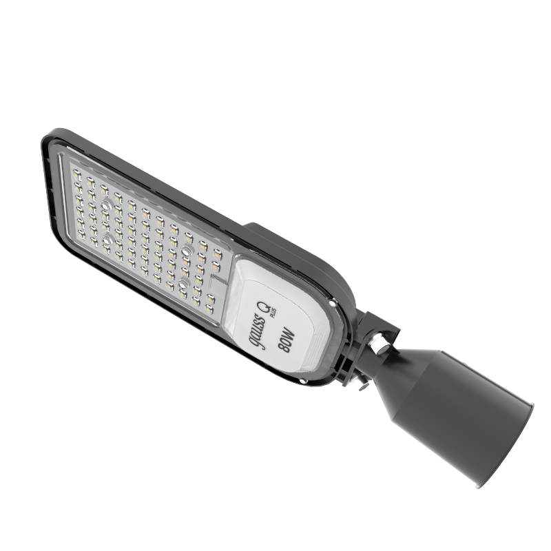 Светильник светодиодный консольный уличный Qplus 80W 9600lm 5000K 120-260V IP65 455*180*49мм черный КСС "Ш" LED 1/6