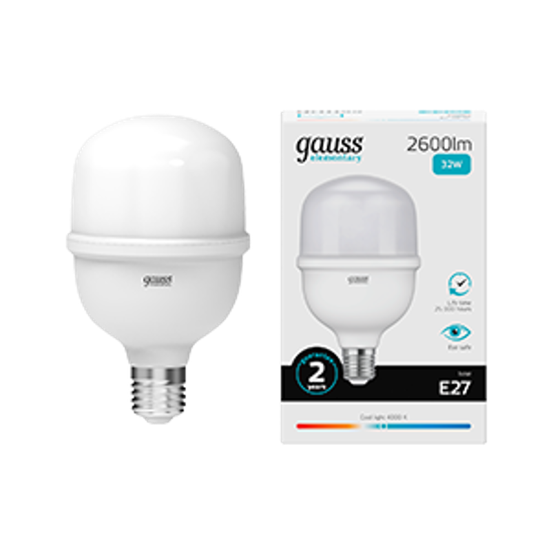 Лампа светодиодная Elementary LED T100 E27 32W 2600lm 180-240V 4000K 1/20