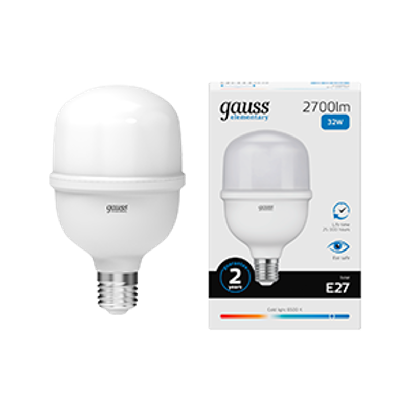 Лампа светодиодная Elementary LED T100 E27 32W 2700lm 180-240V 6500K 1/20