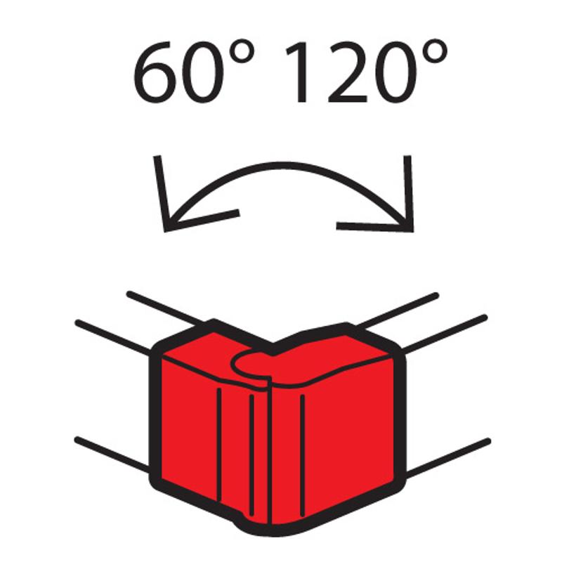 Внешний изменяемый  угол - от 60° до 120° - для кабель-каналов Metra 160x50