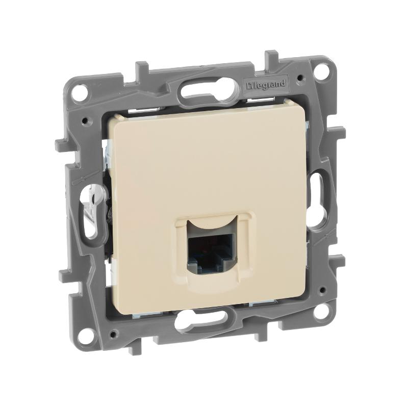 Etika Слоновая кость Розетка компьютерная RJ45 5 кат. UTP