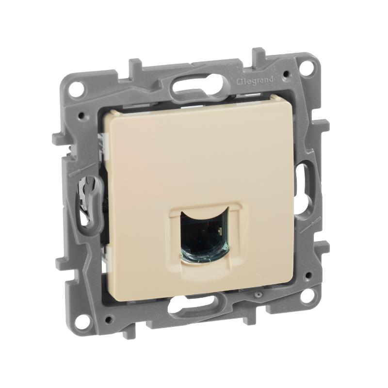 Etika Слоновая кость Розетка компьютерная RJ45 6 кат. UTP
