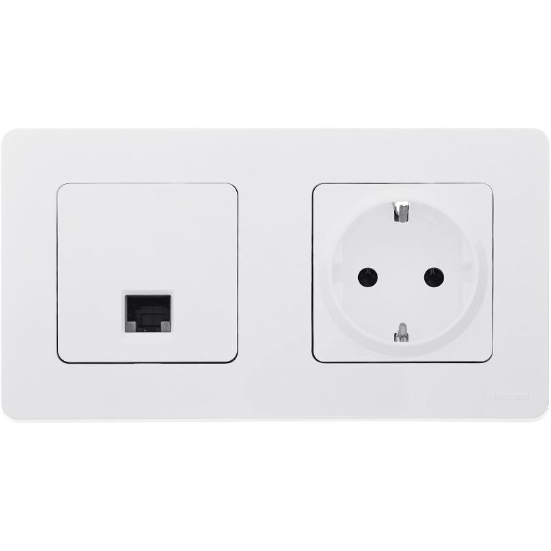 Inspiria Белый Розетка компьютерная RJ45 С/У категория 5e UTP