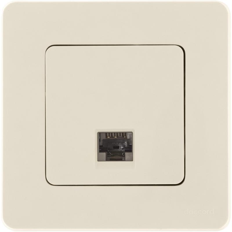 Inspiria Слоновая кость Розетка компьютерная RJ45 С/У категория 5e UTP