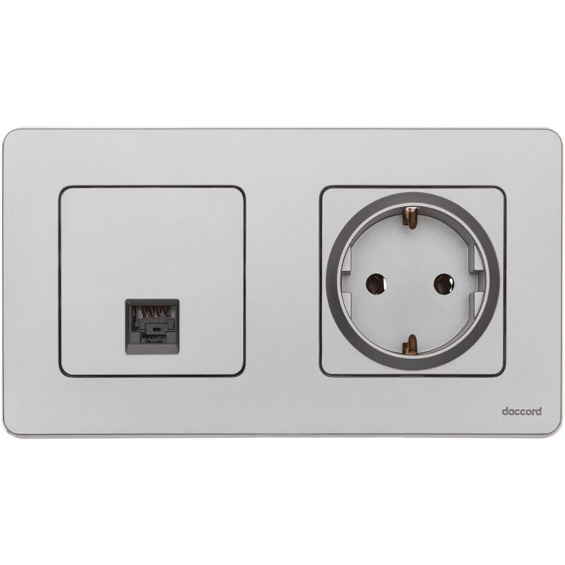 Inspiria Алюминий Розетка компьютерная RJ45 С/У категория 5e UTP